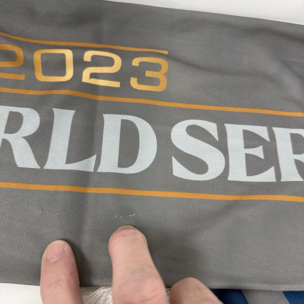 MLB AUTHENTICATED 2023 WORLD SERIES SCARF FROM DBACKS RANGERS GAME 3 CHASE FIELD